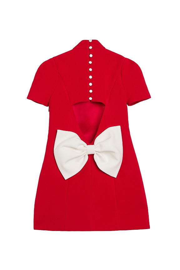 view 2 of 5 Calista Mini Bow Dress in Red