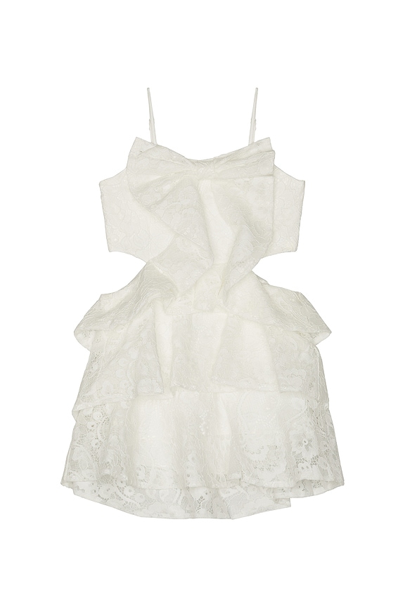 view 1 of 2 Tulip Lace Bow Dress in Orchid White