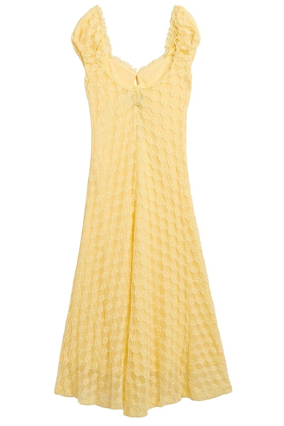 view 2 of 5 ROBE DENTELLE CLAUDINE in Canary Yellow