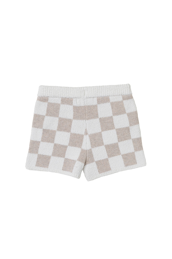 view 2 of 2 Toddler Cozychic Cotton Checkered Short in Oatmeal & Cream