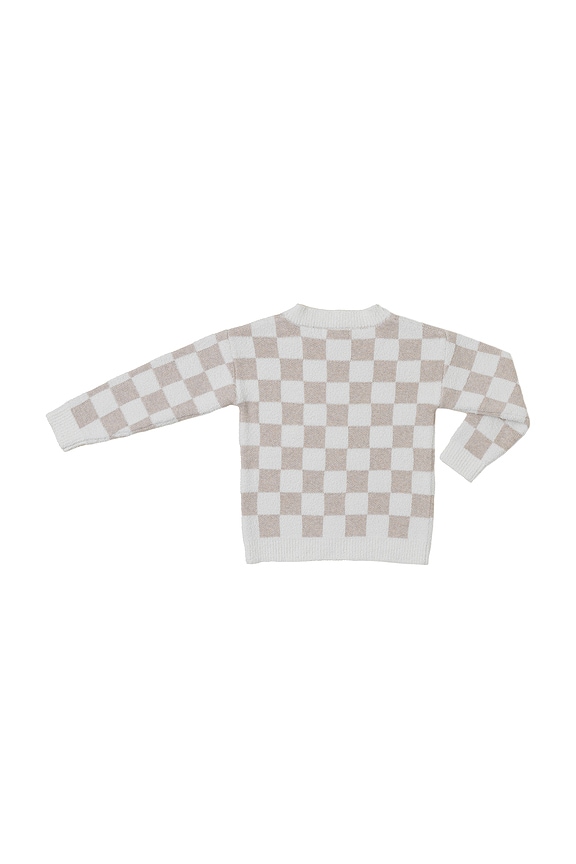 view 2 of 2 Toddler Cozychic Cotton Checkered Pullover in Oatmeal & Cream