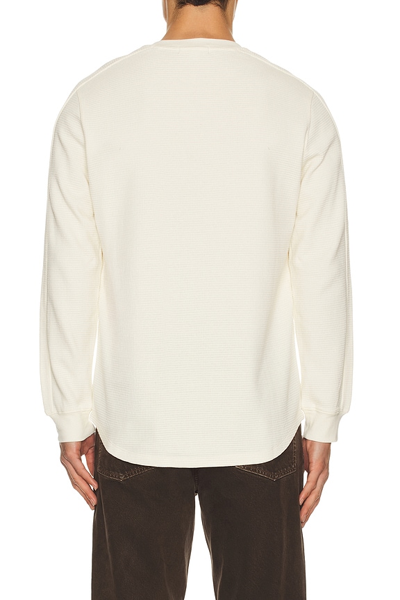 view 2 of 4 Waffle Thermal Henley in Cream