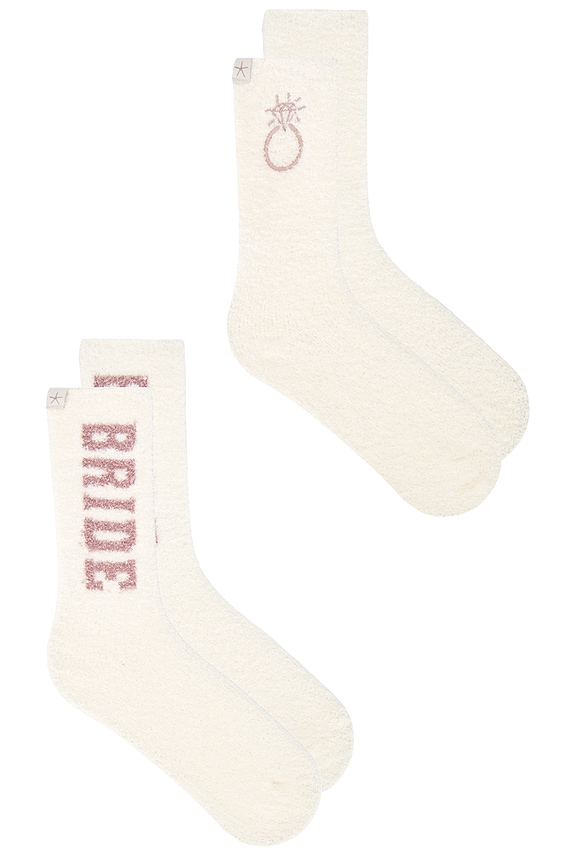 view 2 of 3 LOT DE CHAUSSETTES COZYCHIC BRIDAL SOCK SET in Pearl & Teaberry