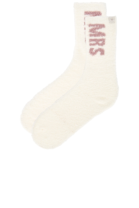 view 2 of 2 CozyChic Mrs Socks in Pearl & Teaberry