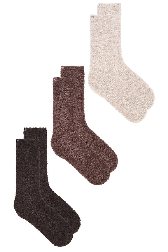 view 2 of 3 X Revolve Cozychic 3 Pair Sock Set in Umber Multi