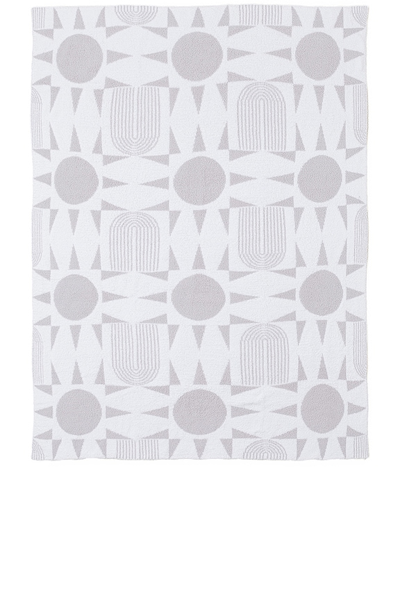 view 1 of 4 CozyChic Sun Mosaic Blanket in Sea Salt & Fog Gray