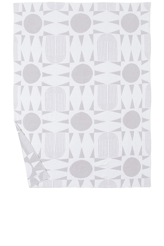view 2 of 4 CozyChic Sun Mosaic Blanket in Sea Salt & Fog Gray