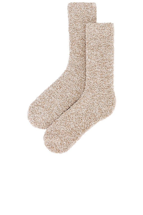 view 2 of 2 CozyChic Socks in Stone & White