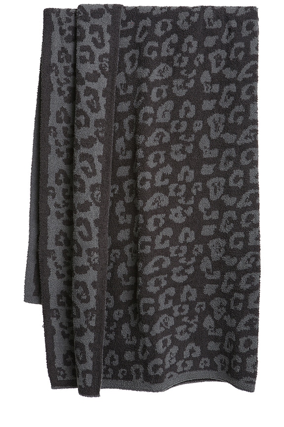view 2 of 2 CozyChic Barefoot in the Wild Throw in Graphite & Carbon