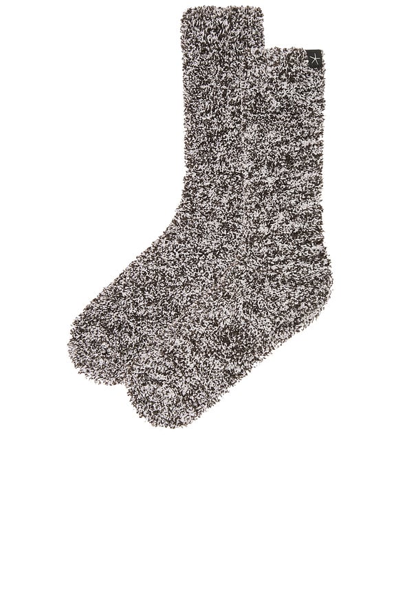 view 2 of 2 BAREFOOT DREAMS COZYCHIC HEATHERED SOCKS ソックス in Olive Branch & White