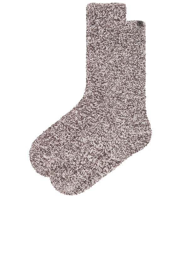 view 2 of 2 CALCETINES BAREFOOT DREAMS COZYCHIC HEATHERED SOCKS in Charcoal & White