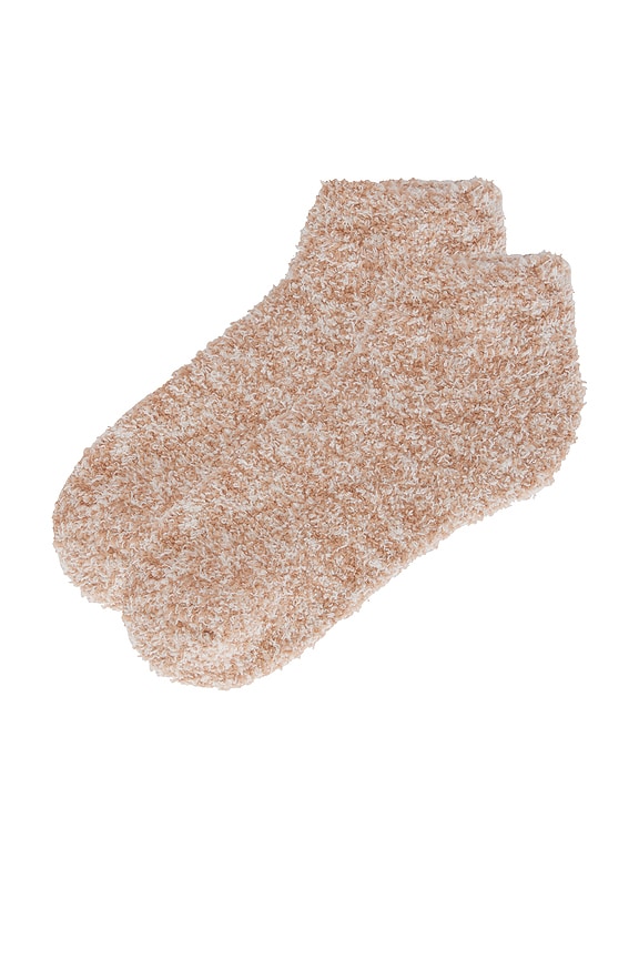 view 2 of 2 BAREFOOT DREAMS COZYCHIC HEATHERED TENNIS SOCKS ソックス in Willow & White