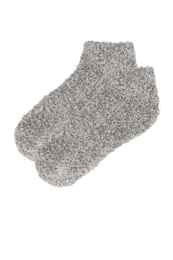 view 2 of 2 BAREFOOT DREAMS COZYCHIC HEATHERED TENNIS SOCKS ソックス in Moonbeam & White