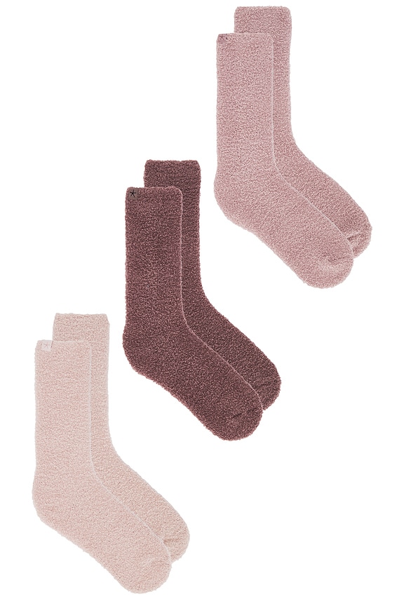 view 2 of 2 LOT DE CHAUSSETTES BAREFOOT DREAMS COZYCHIC 3 PAIR SOCK SET in Agate Multi