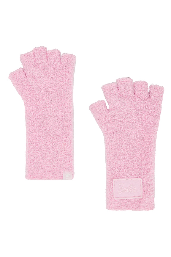view 2 of 2 GUANTES BAREFOOT DREAMS COZYCHIC BARBIE FINGERLESS GLOVES in Barbie Pink