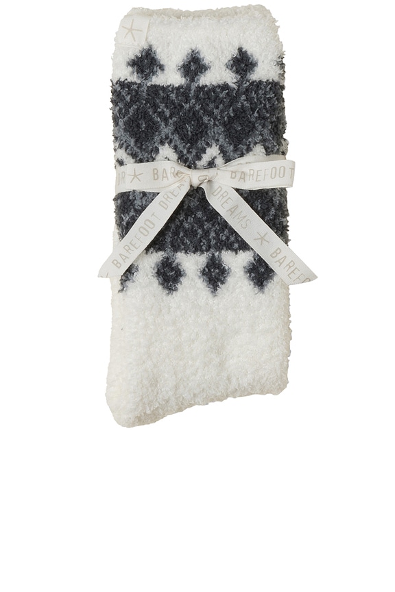 view 2 of 2 CHAUSSETTES COZYCHIC FAIR ISLE SOCK in Pearl Multi