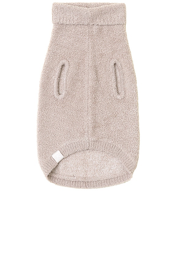 view 2 of 5 CozyChic Malibu Pet Sweater in Taupe & Cream