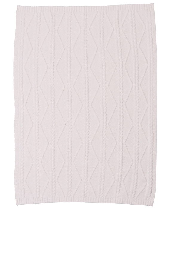 view 2 of 4 CozyChic Fisherman Cable Throw in Cream