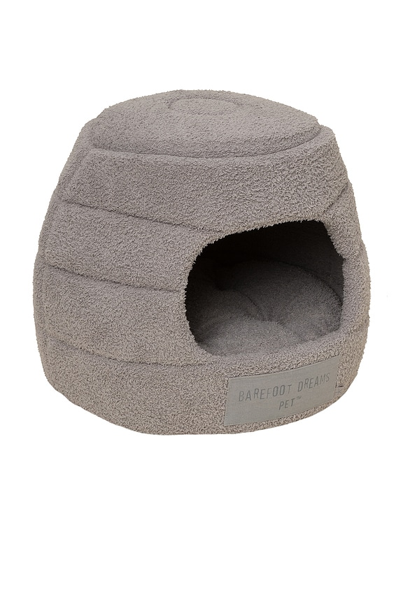 view 2 of 6 CozyChic 2 in 1 Collapsible Pet Cave in Dove Gray