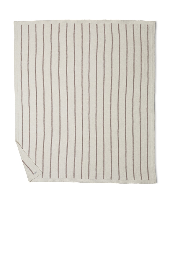 view 2 of 4 ОДЕЯЛО COZYCHIC PINSTRIPE BLANKET in Pearl & Taupe