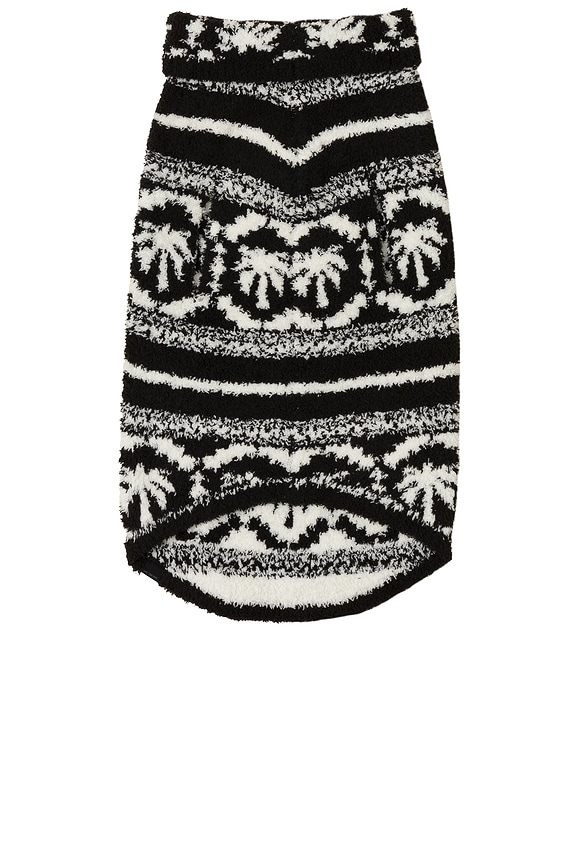 view 2 of 2 CozyChic Malibu Fair Isle Pet Sweater in Black & Cream