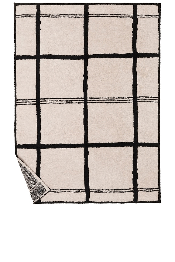 view 2 of 4 CozyChic Grid Plaid Throw in Stone & Black