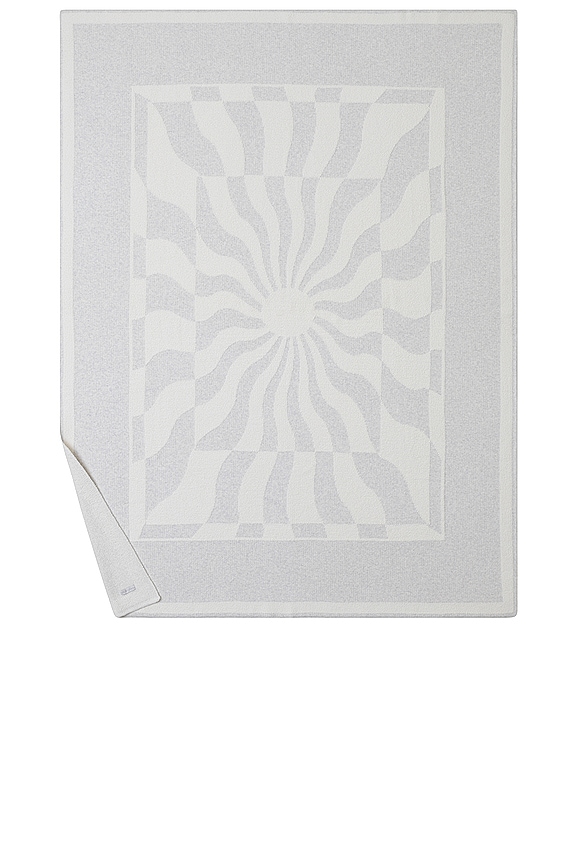 view 2 of 4 CozyChic Cotton Sun Waves Throw in Gray & Cream