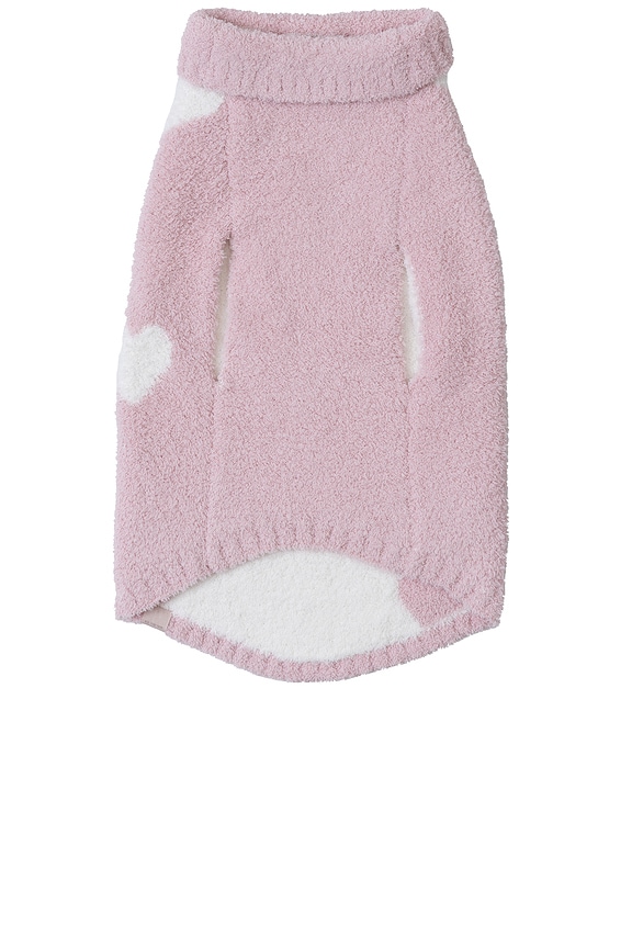 view 2 of 2 CozyChic Heart Print Pet Sweater in Pink Peonie & Pearl