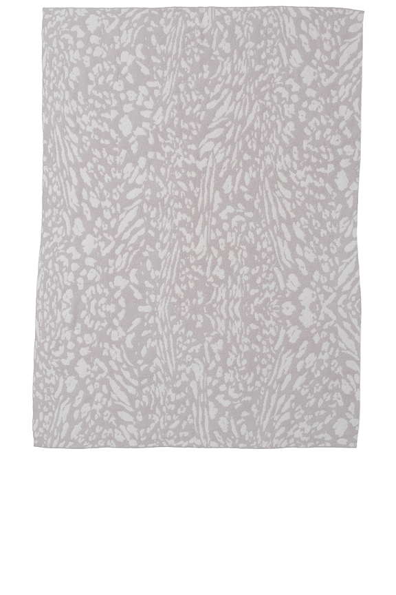 view 2 of 3 CozyChic Fauna Leopard Throw in Stone & Cream