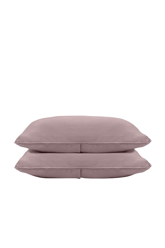 view 2 of 2 King Washed Bamboo Fitted Pillowcase Set in Terra