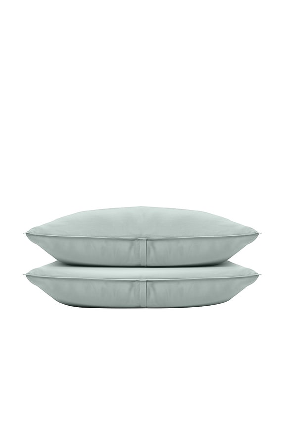 view 2 of 2 CONJUNTO DE FUNDA DE ALMOHADA STANDARD WASHED BAMBOO FITTED PILLOWCASE SET in Succulent