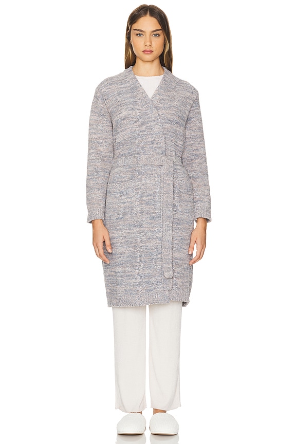 view 2 of 4 CozyChic Marled Robe in Heather Pink Clay Multi