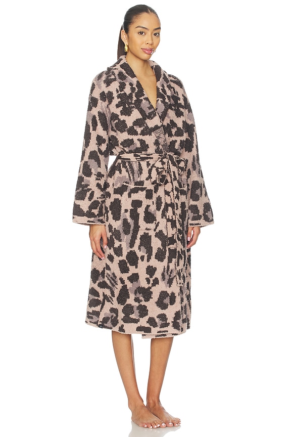 view 2 of 3 Cozychic Exploded Leopard Robe in Deep Willow Multi