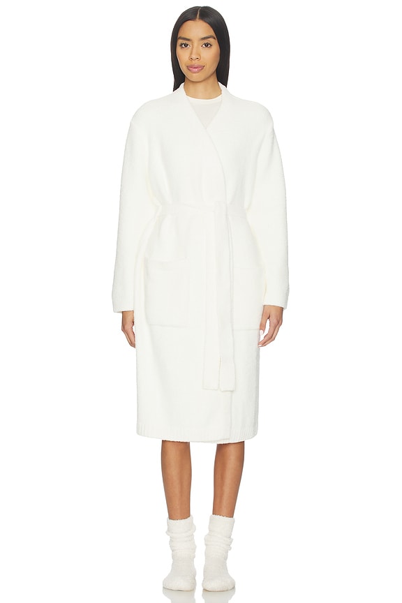 view 2 of 4 CozyChic Luxe Robe With Rib Detail in Pearl
