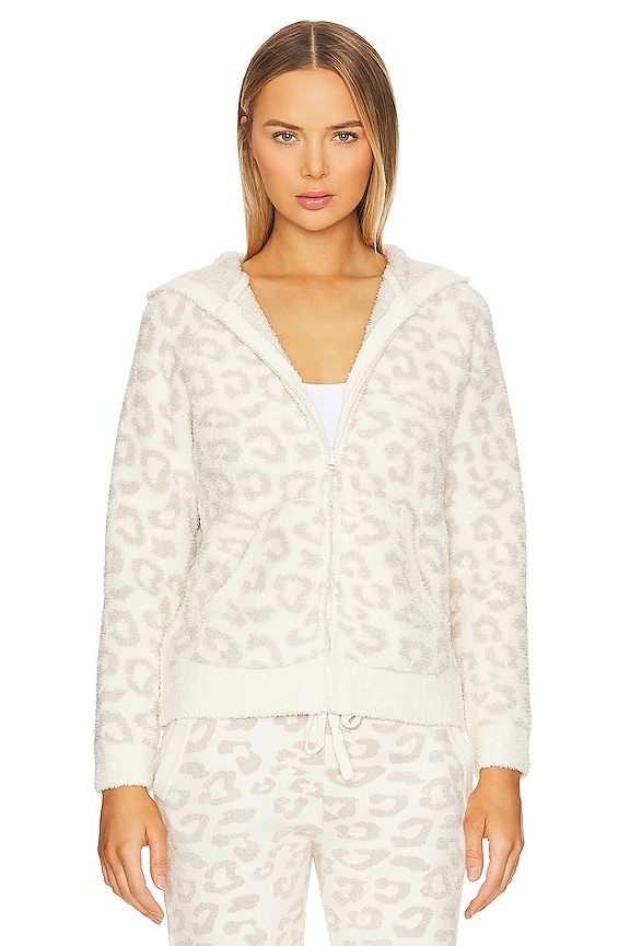 view 2 of 5 CozyChic In The Wild Zip Hoodie in Cream & Stone