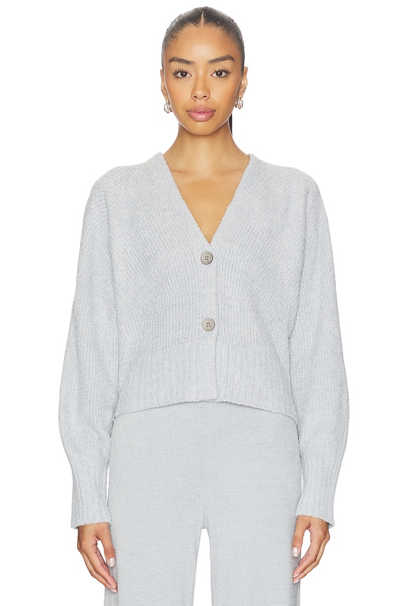 view 1 of 4 CozyChic Lite Ribbed Button Front Cardigan in Frost