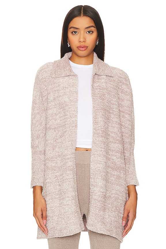 Barefoot Dreams CozyChic Collared Poncho In Almond & Deep Taupe in ...