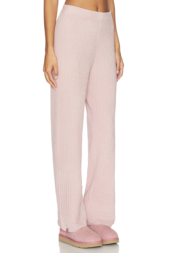 view 2 of 6 CozyChic Ultra Lite Textured Hem Rib Pant in Teaberry