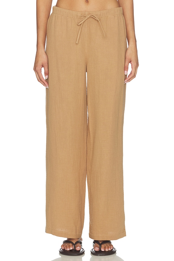 view 2 of 7 PANTALÓN PIERNA ANCHA WIDE LEG PANT in Dark Tan