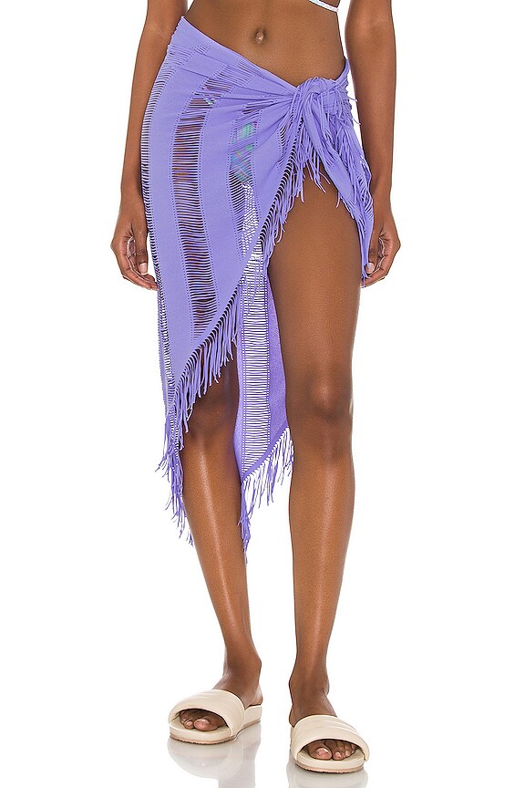 view 1 of 4 Haute Summer Long Pareo in Lavender