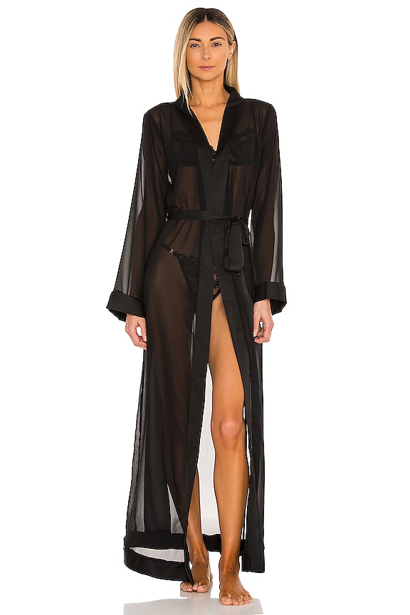 view 2 of 4 Marcella Long Kimono in Black