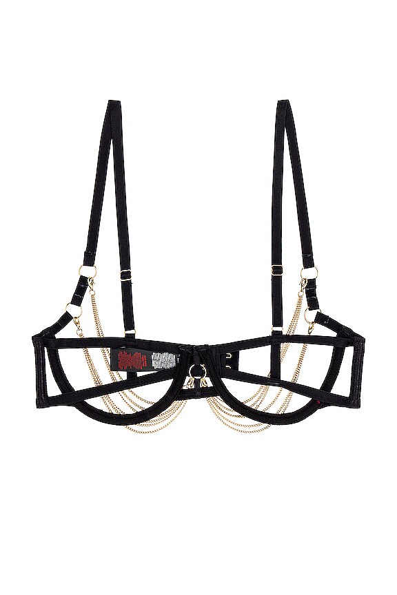 view 2 of 2 Oriana Bra in Black & Gold