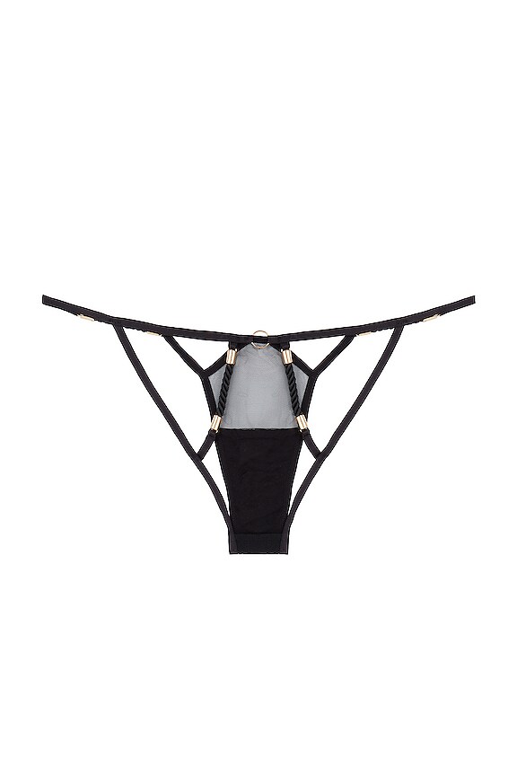 view 2 of 2 Valerian Open back Brief in Black & Gold