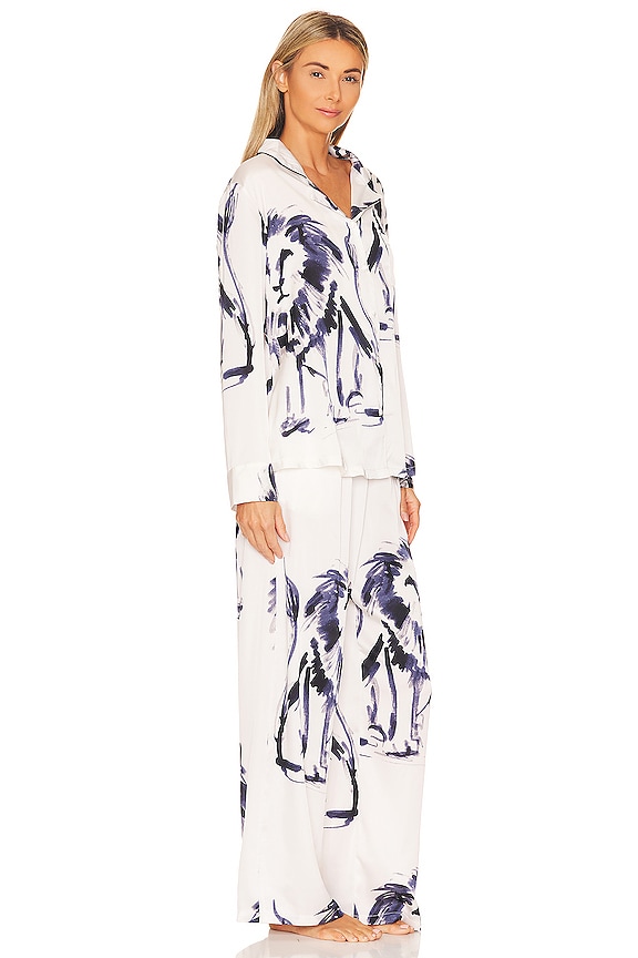 view 2 of 3 Olin Pajama Set in White & Black