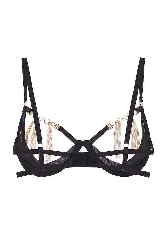 view 2 of 2 Aurora Open Bra in Black & Gold