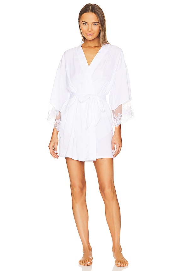 view 2 of 4 Marseille Satin Kimono in White