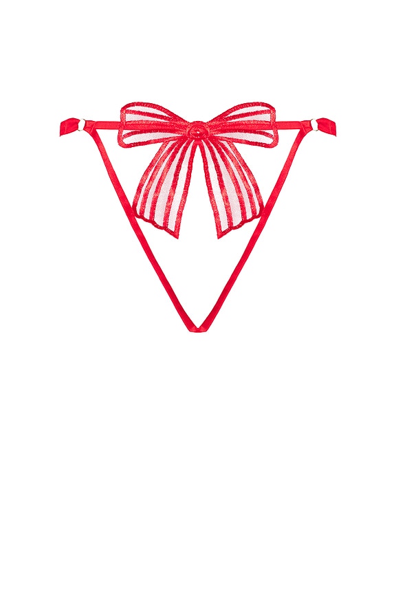 view 2 of 4 Annabel Open-back Brief in Red