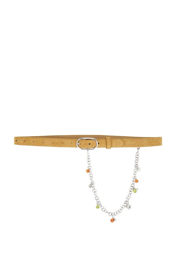 view 1 of 3 ACCESORIOS NAYA in Olive Oil Suede & Silver