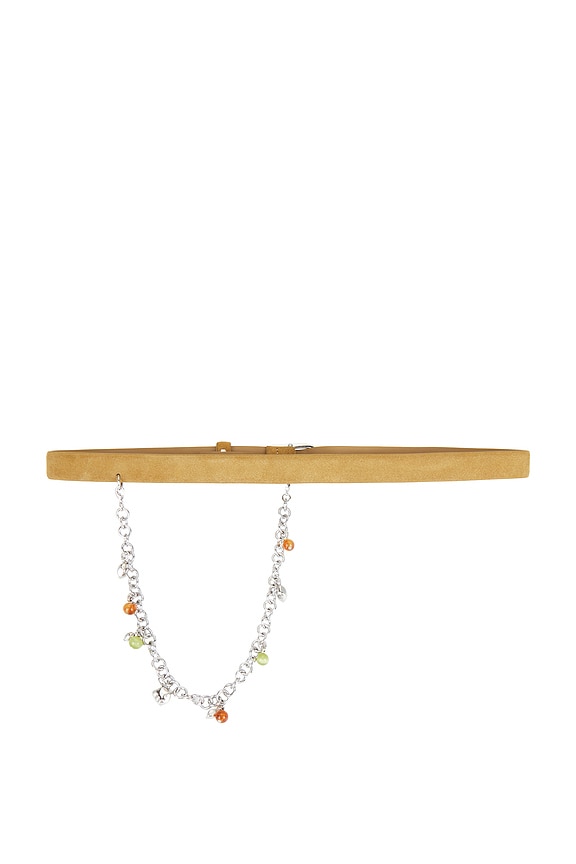 view 2 of 3 ACCESORIOS NAYA in Olive Oil Suede & Silver