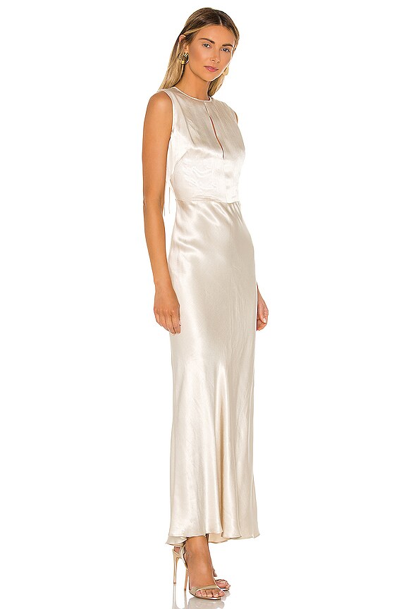 view 2 of 3 Sylvie Cut Out Midi Dress in Oyster